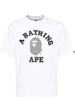 A Bathing Ape STA College T-Shirt mit Hahnentrittmuster