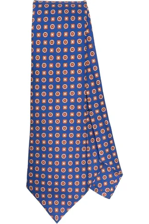 Kiton Seidenkrawatte mit geometrischem Print