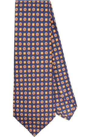 Kiton Seidenkrawatte mit geometrischem Print