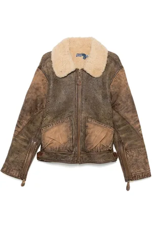 Ralph Lauren Bomberjacke mit Shearling-Besatz