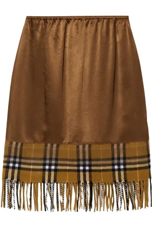 Burberry Karierter Satinrock