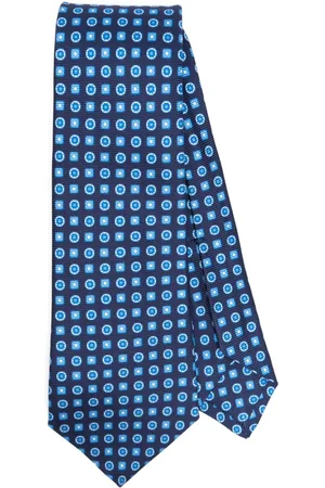 Kiton Seidenkrawatte mit geometrischem Print