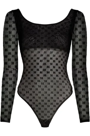 Karl Lagerfeld Mesh-Body mit Monogramm