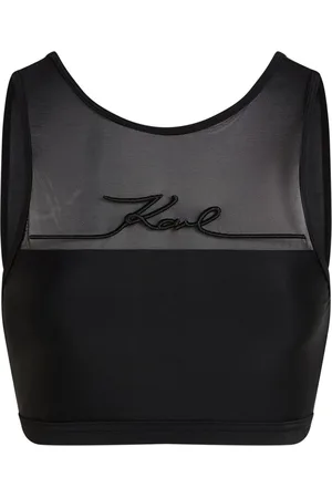 Karl Lagerfeld Bikinioberteil mit Logo-Stickerei