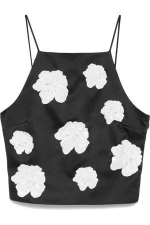 ROTATE Flower Top aus Satin