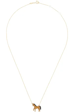 Aliita 9kt Caballo Gelbgoldhalskette mit Anhänger