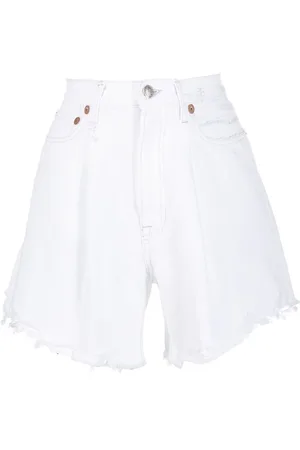 R13 Hoch sitzende Jeans-Shorts