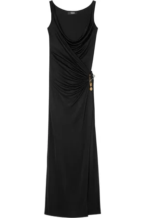 VERSACE Gerafftes Safety Pin Abendkleid