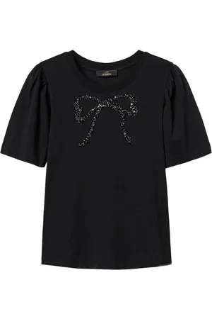 Twin-Set T-Shirt mit Schleifenstickerei
