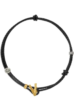 VERSACE V2025 Halskette aus Leder