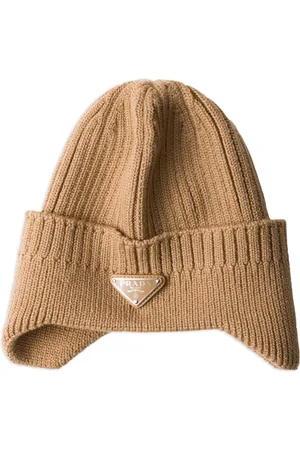 Prada Beanie mit emailliertem Logo