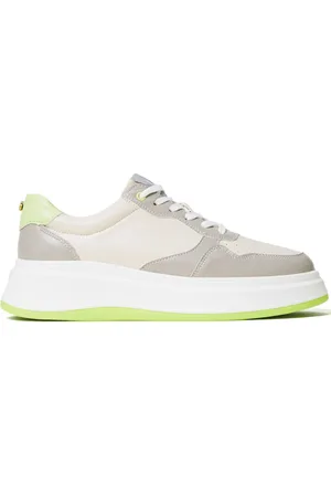 Twin-Set Sneakers aus Faux-Leder in Colour-Block-Optik