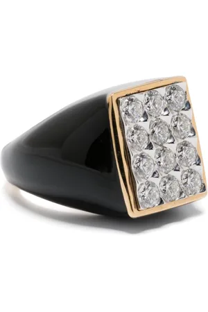 Ilaria Icardi 18kt Tuxedo Gelbgold-Siegelring mit Diamant