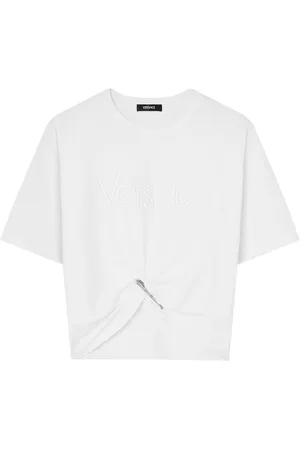 VERSACE T-Shirt mit Logo-Stickerei