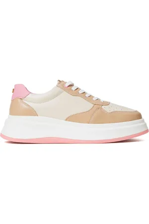 Twin-Set Sneakers aus Faux-Leder in Colour-Block-Optik