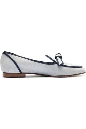 ALEXANDRE BIRMAN Loafer aus Raffiabast mit Ripsbandbesatz