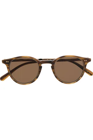 GARRETT LEIGHT Runde Sonnenbrille in Schildpattoptik