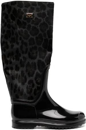 Dolce & Gabbana Stiefel mit Leoparden-Print