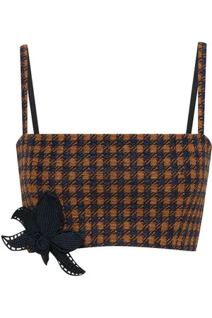Oscar de la Renta Besticktes Orchid Tweed-Oberteil