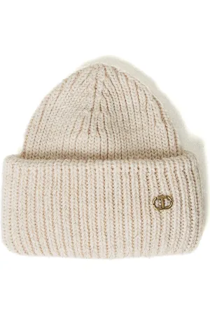 Twin-Set Gerippte Oval T Beanie