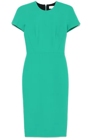 Victoria Beckham Midikleid mit kurzen Ärmeln