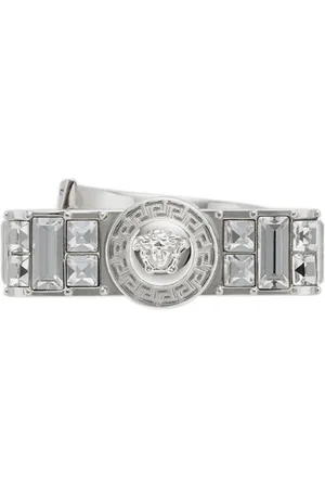 VERSACE Gianni Ribbon Ring mit Kristallen