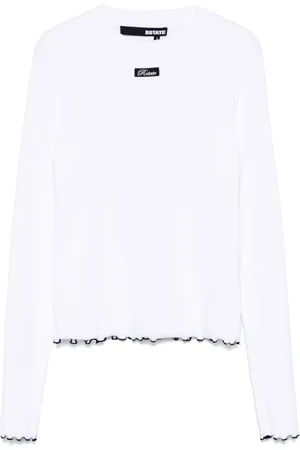 ROTATE Geripptes Langarmshirt