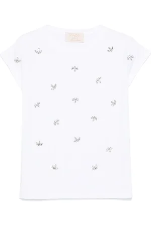 Kaos T-Shirt mit Kristallen