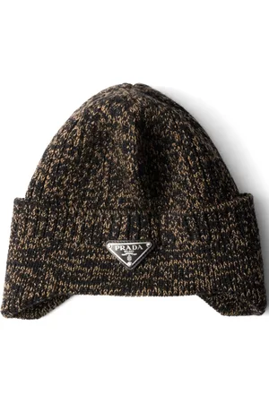 Prada Melierte Beanie mit emailliertem Logo
