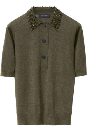 Fabiana Filippi Poloshirt mit besticktem Kragen