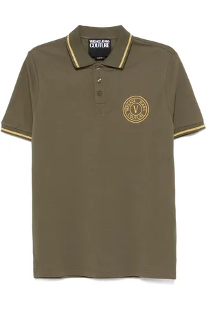 VERSACE Poloshirt mit V-Emblem