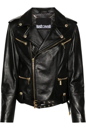 Roberto Cavalli Lederjacke mit Reißverschluss