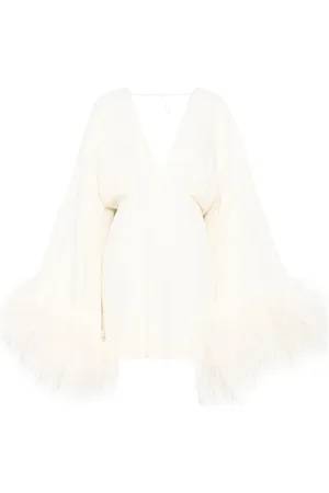 ‎Taller Marmo‎ Minikleid mit Federbesatz
