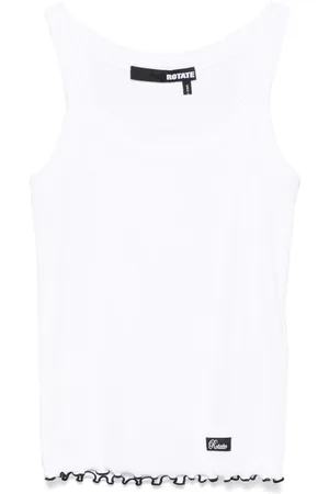 ROTATE Geripptes Trägershirt