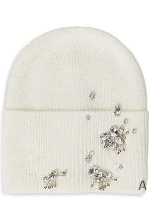 Twin-Set Gerippte Beanie mit Strass