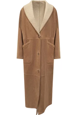 SALVATORE SANTORO Ledermantel mit Shearling-Futter
