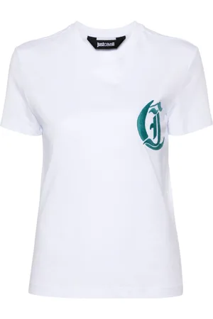 Roberto Cavalli T-Shirt mit Logo-Stickerei