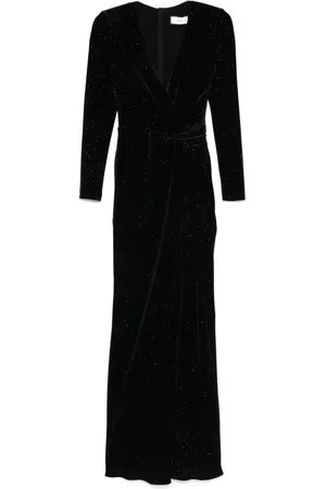 NISSA Samt-Maxikleid mit Glitzer