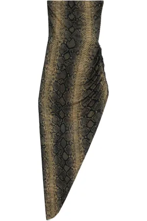 Norma Kamali Schulterfreies Abendkleid mit Drapierung