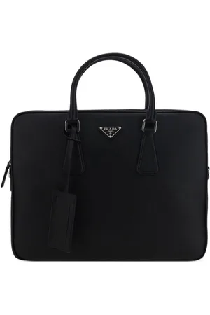 Prada Aktentasche mit dreieckigem Logo