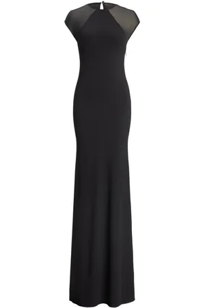 Ralph Lauren Maxikleid mit transparentem Detail