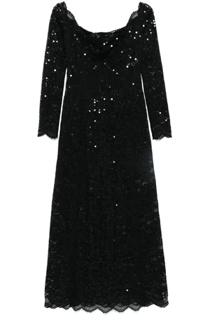 Paco rabanne Spitzen-Maxikleid mit Pailletten