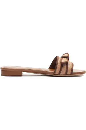 ALEXANDRE BIRMAN Sandalen aus Raffiabast mit Ripsband