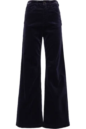 Emporio Armani Cord-Palazzohose mit hohem Bund