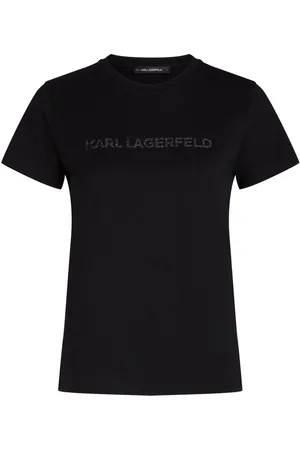 Karl Lagerfeld T-Shirt mit Glitter-Logo