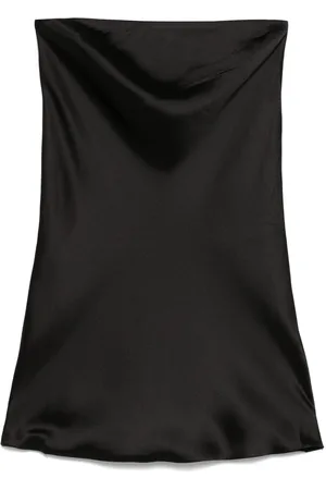 Norma Kamali Schulterfreies Minikleid mit Diagonalschnitt