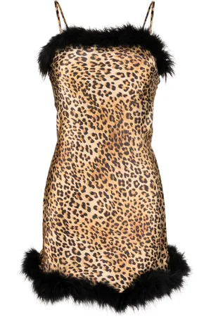 Gilda & Pearl Hollywood Seidenkleid mit Leo-Print