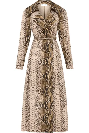 Oscar de la Renta Snake Trenchcoat