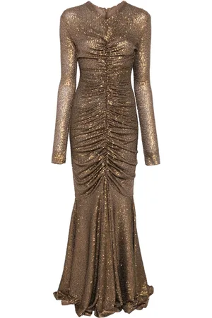 Norma Kamali Langärmeliges Abendkleid