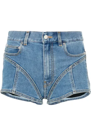 MUGLER Jeans-Shorts im Materialmix